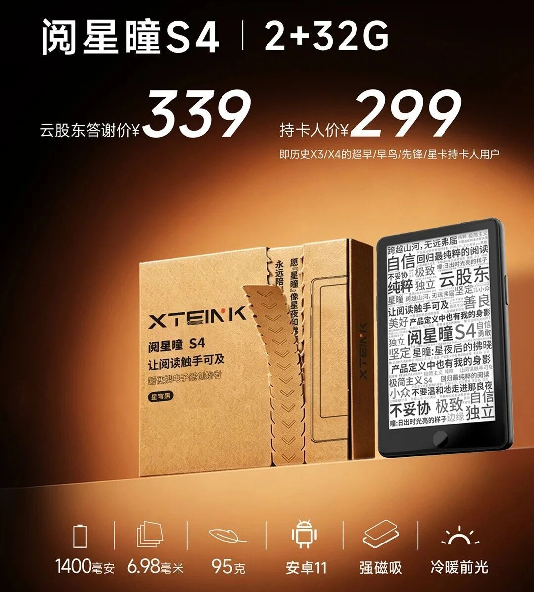 Bảng giá của Xteink S4